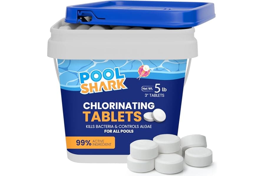 3-Inch Chlorine Tablets 5 lbs - Pool Chemicals for Pools