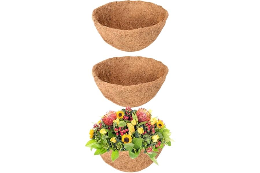 8 Inch Hanging Basket Coco Liners 3 Pack