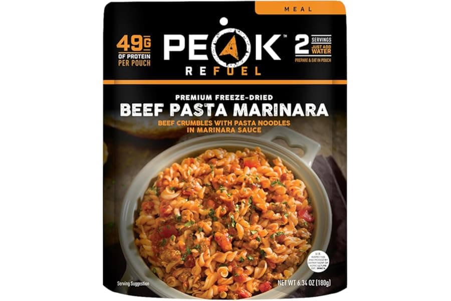 Freeze-Dried Beef Pasta Marinara Camping Food