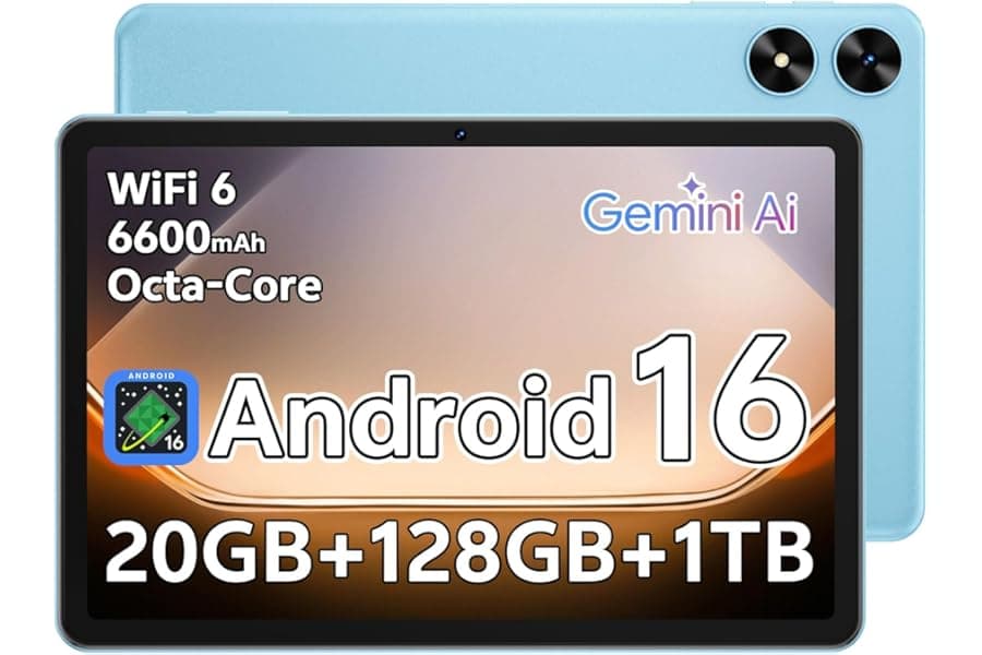 10.1" Android Tablet with 20GB RAM & WiFi 6