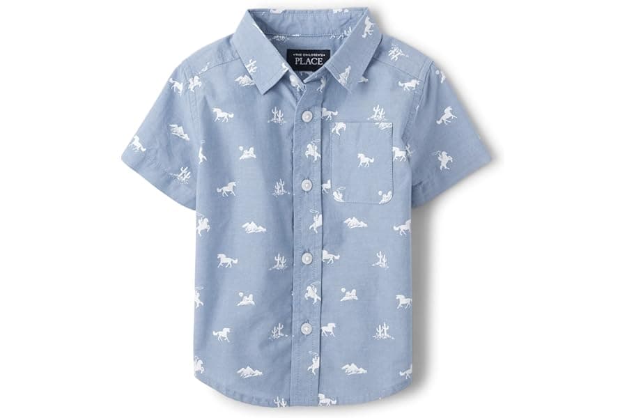 Best Boys Short Sleeve Button-Up Shirt 2026