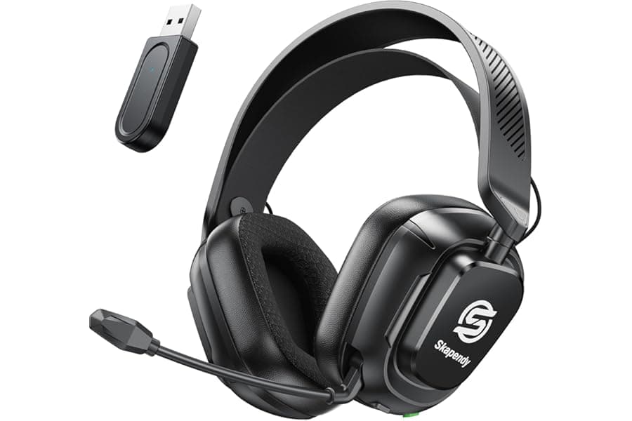 Wireless Gaming Headset: 50H Battery, Low-Latency Audio