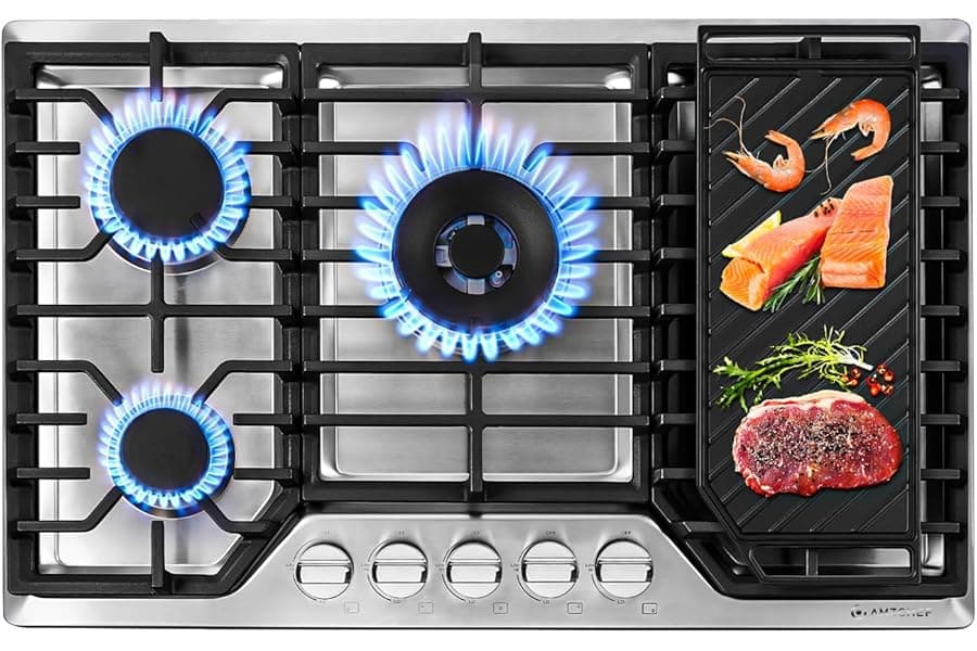 Best Gas Cooktop With 5 Made In Italy Sabaf Power Burners - Top Picks for 2026