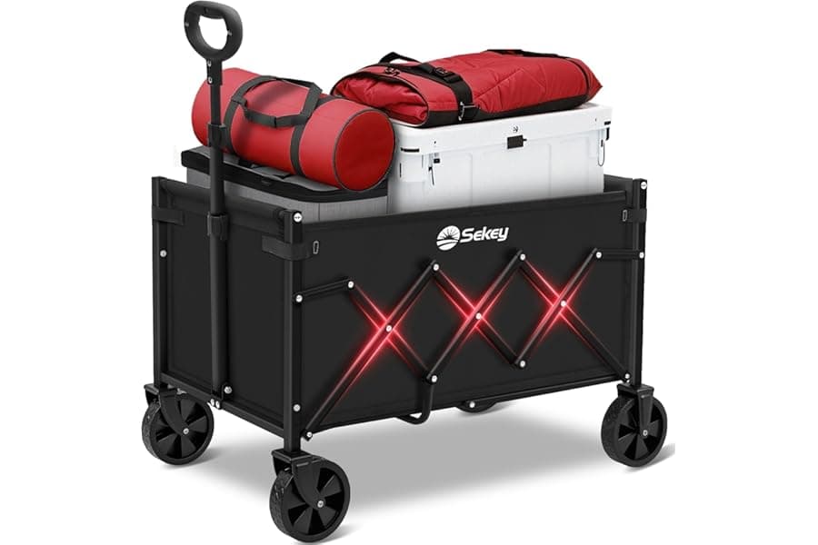 Heavy-Duty Foldable Utility Wagon Cart 220LBS