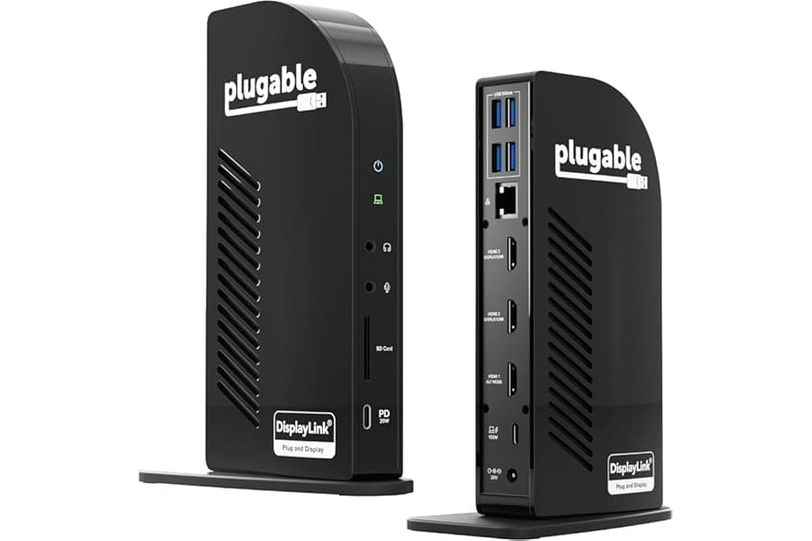 USB-C Triple Monitor Docking Station for Laptops 2026