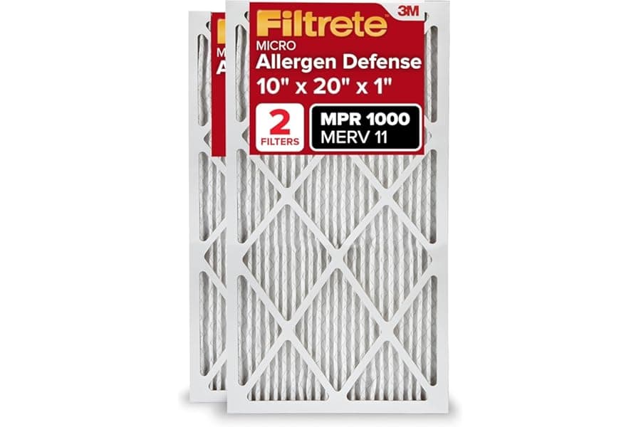 10x20x1 Pleated Air Filter MERV 11 for Home AC Systems