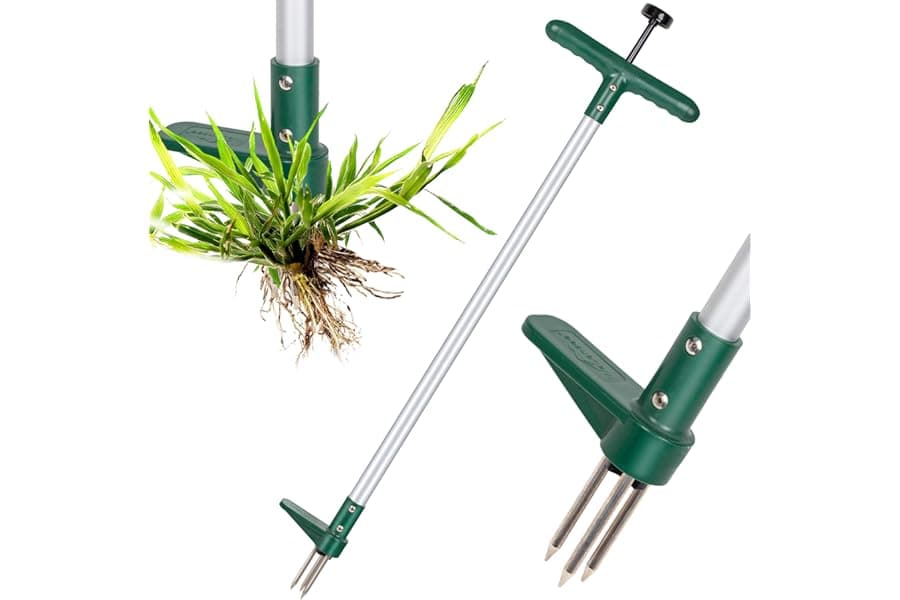 Stand-Up Weed Puller with Long Handle & 3 Claws