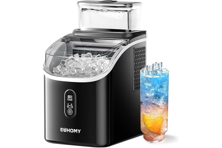 Countertop Ice Cube Maker with Auto-Cleaning, 34Lbs/Day