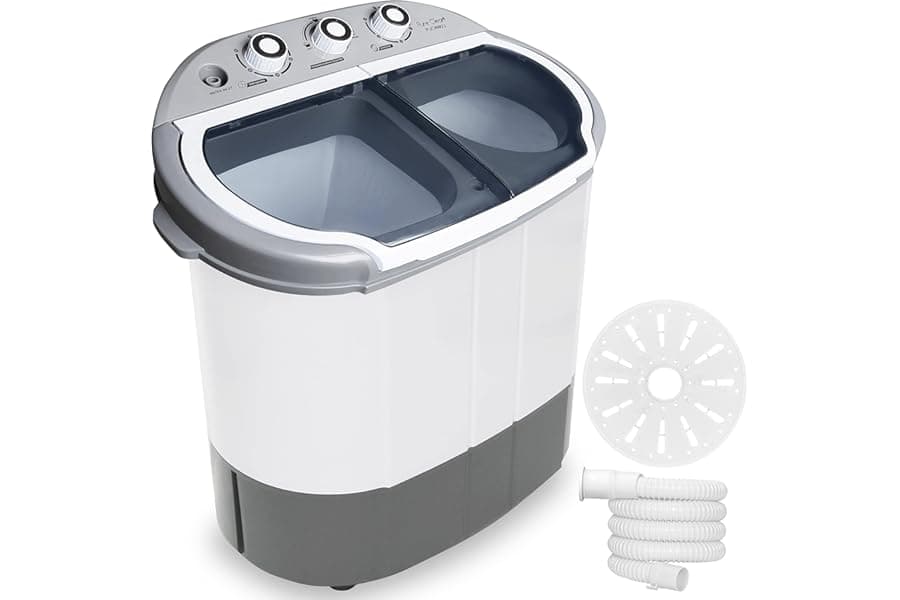 Portable Twin Tub Washing Machine 11Lbs Mini Compact Laundry