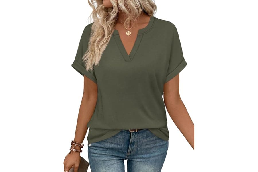 Women's Blouses Spring Tops Short Sleeve Shirts
