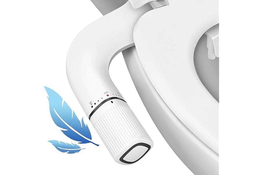 Ultra-Slim Dual Nozzle Bidet Attachment