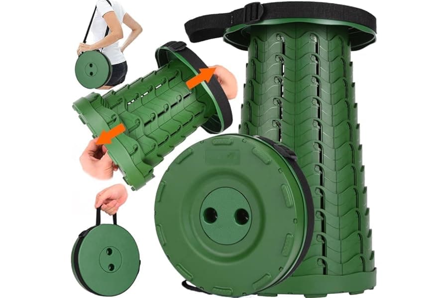 Collapsible Camping Stool 400lbs Portable Fishing