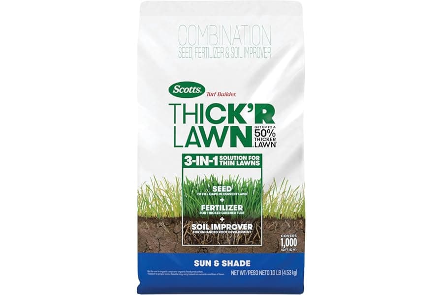 Best Thick'R Lawn Seed & Fertilizer for Sun and Shade 2026
