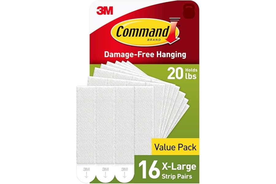 XL Picture Hanging Strips - Damage-Free Wall Hangers 32 Pack