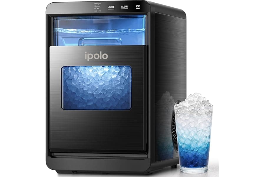 Countertop Nugget Ice Maker: 44lb/Day, Self-Cleaning