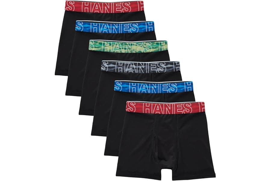 Boys Performance Boxer Briefs 6-Pack | Tween Underwear