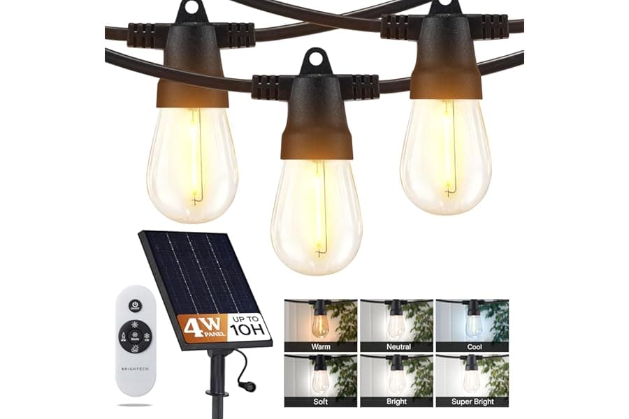 Solar String Lights 27-Ft Waterproof LED Outdoor
