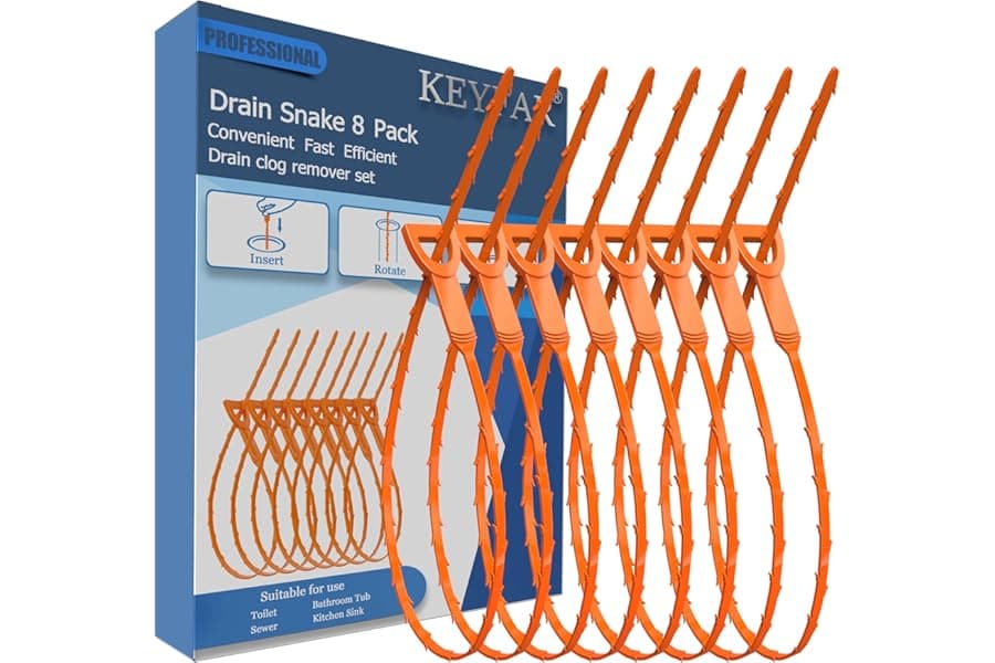 8 Pack 25 inch Drain Snake Clog Remover