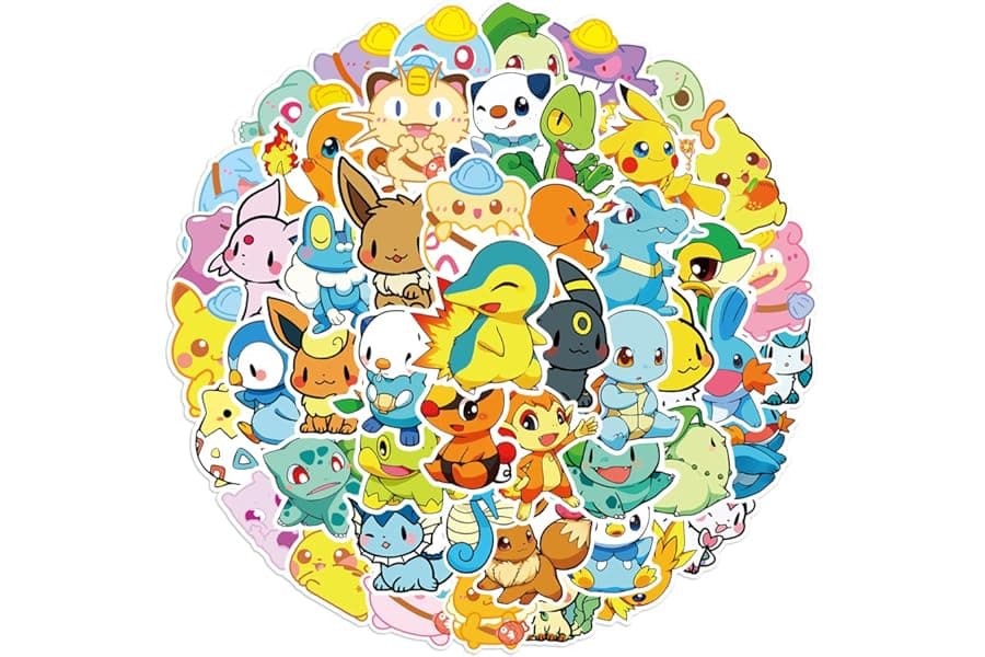 Cartoon Monster Vinyl Waterproof Stickers for Kids