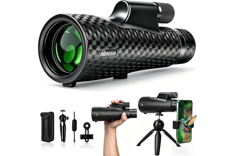 High Power Monocular Telescope with Tripod & Phone Adapter