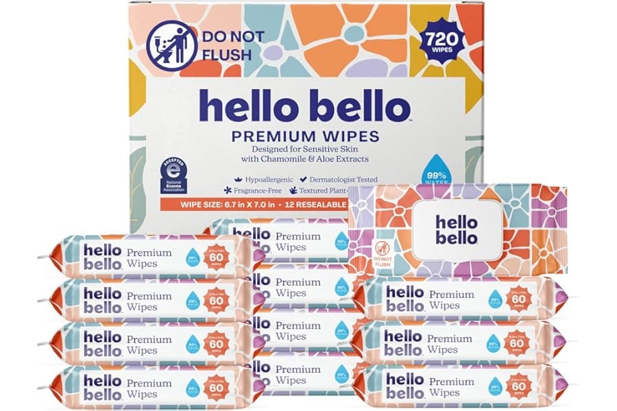 Premium Sensitive Skin Wipes with Natural Extracts