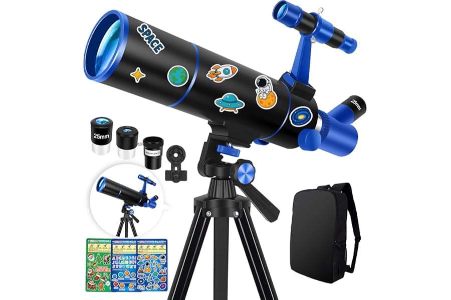 80mm Refractor Telescope for Beginners & Adults