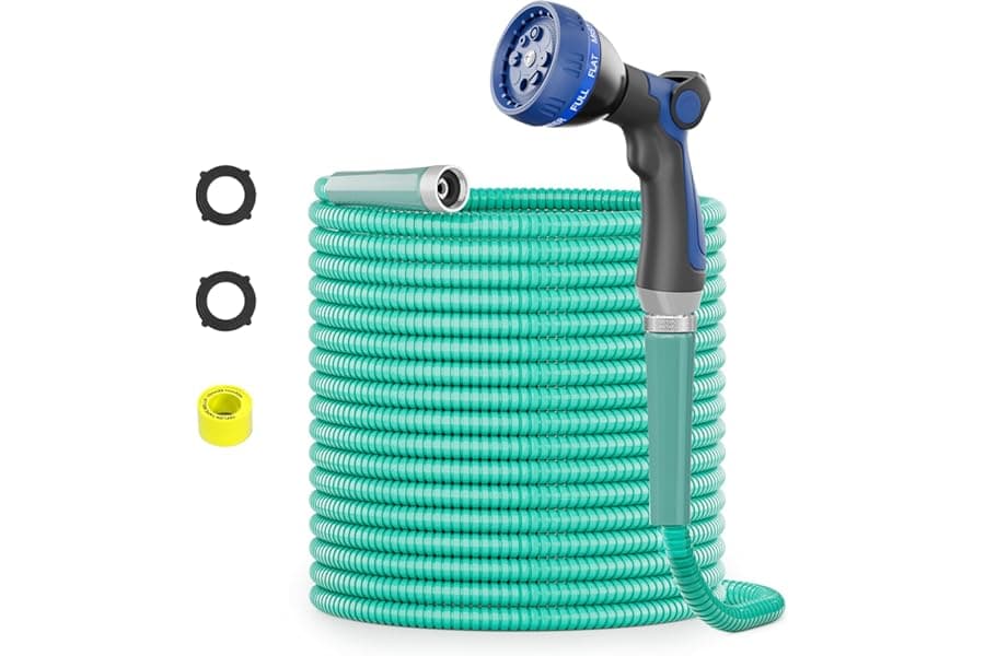 Heavy Duty Stainless Steel Garden Hose, 25ft Flexible