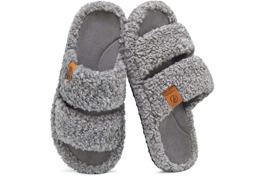Best Everfoams Womens Fuzzy Open-Toe Slippers Soft Comfy Memory Foam Indoor House Shoes - Top Picks for 2026