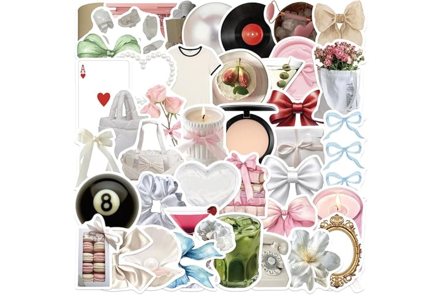 50PCS Clean Girl Aesthetic Stickers for Water Bottles & Laptops