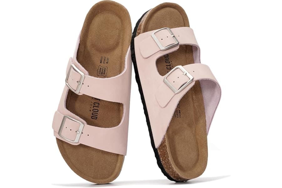 Cork Footbed Womens Sandals with Memory Foam