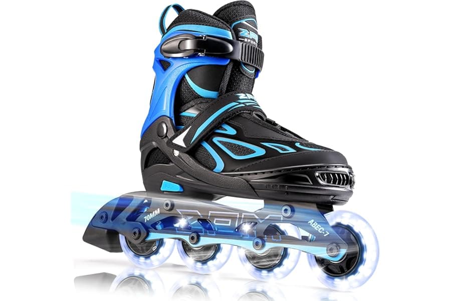 Adjustable Light-Up Inline Skates for Kids & Adults