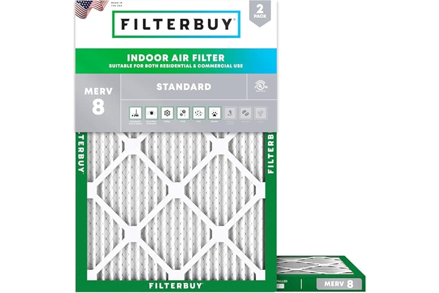 MERV 8 Pleated Air Filter 8x14x1 Dust & Allergy Defense