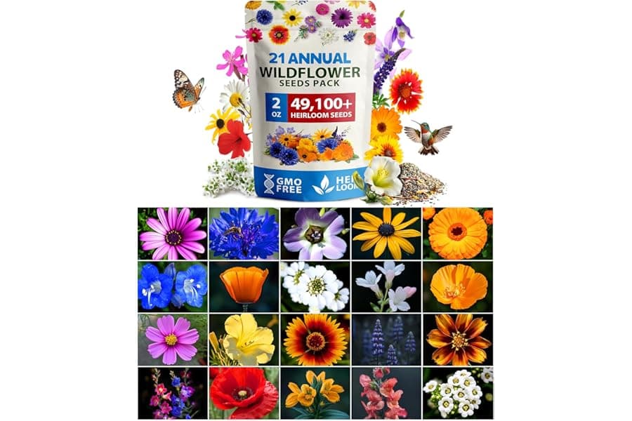 Bulk Wildflower Seeds Mix - 21 Varieties