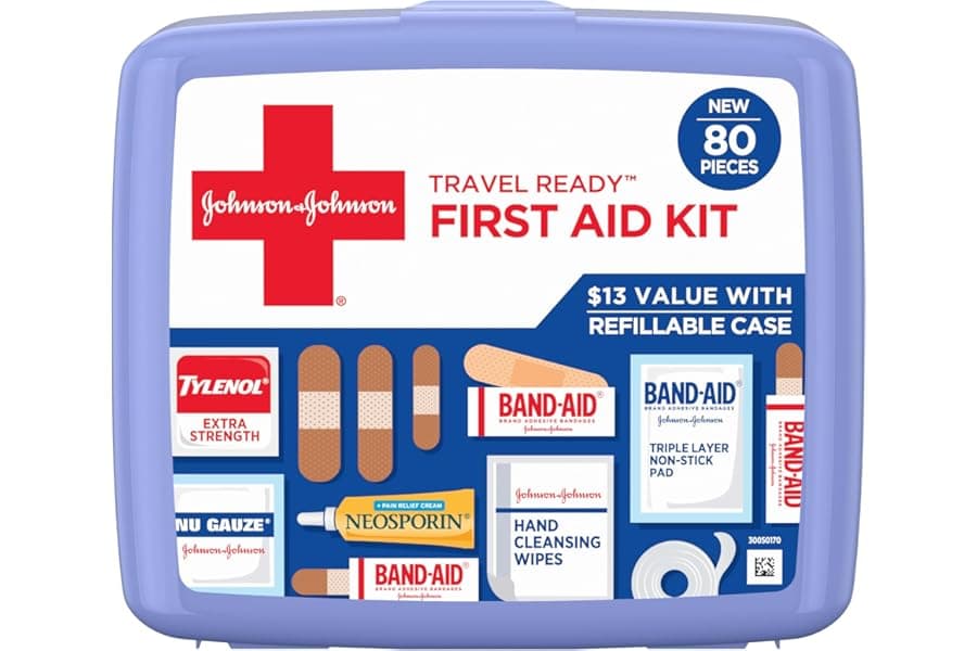 Portable First Aid Kit for Travel, Home & Emergency Care