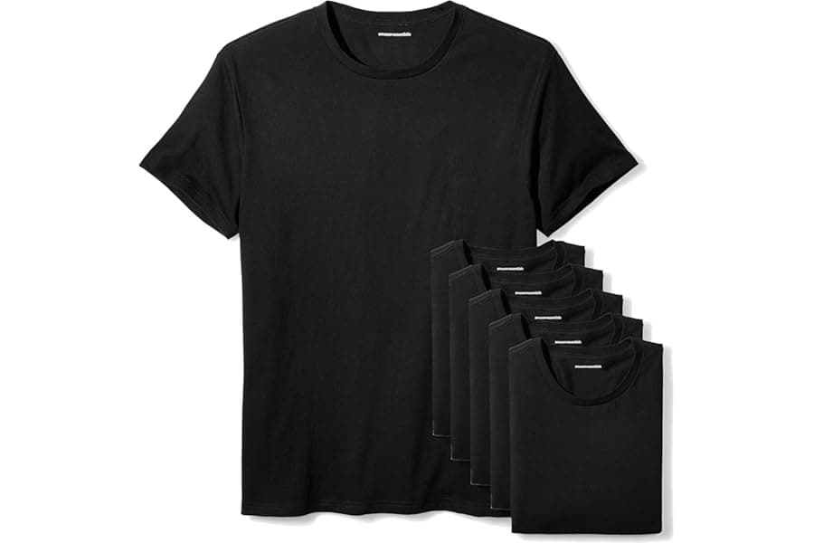 Men's Slim Fit Breathable Cotton Undershirts Pack of 6