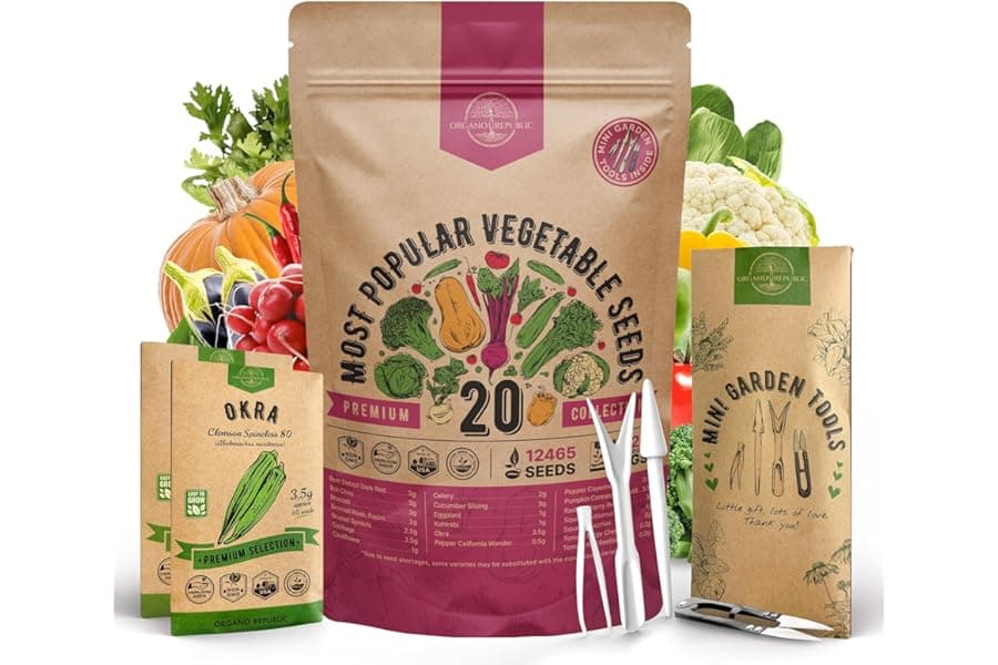 Best 20 Pack Vegetable Seeds Non-GMO Heirloom 2026