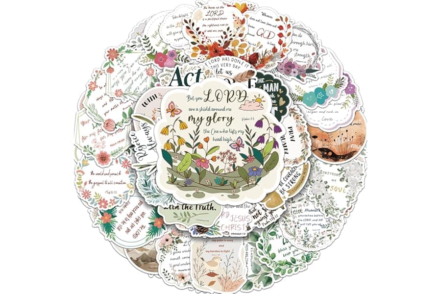 Waterproof Bible Verse Stickers for Bottles