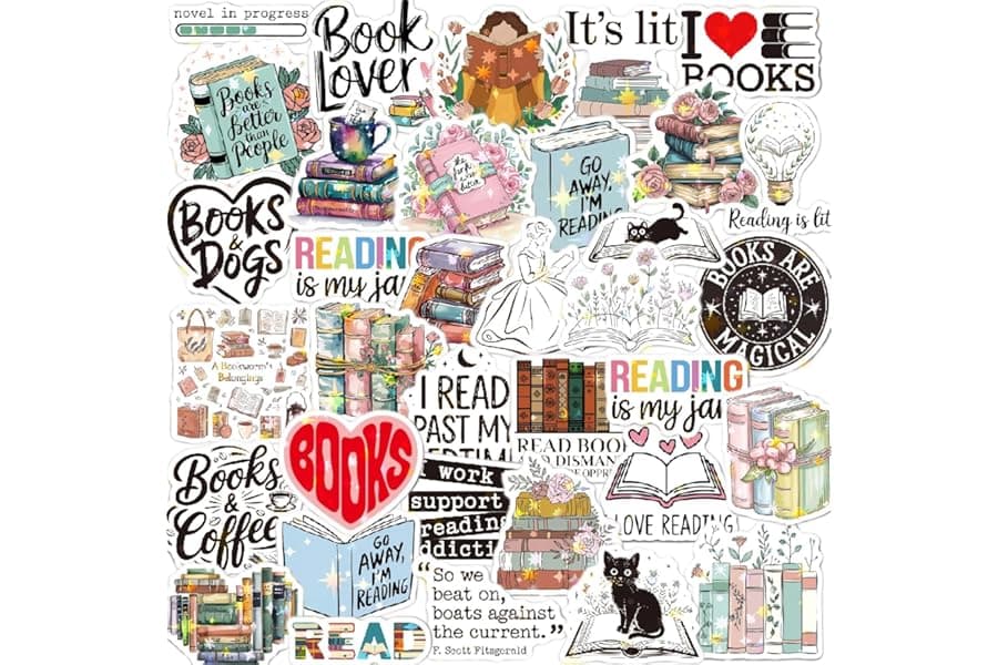 Best Holographic Bookish Stickers - Shimmery Reading Book Stickers For Kindle Water Bottles Laptops Journal Ipad Readers Scrapbook Phone - Cute Vinyl Decals & Book Lover Gifts Women - Top Picks for 2026