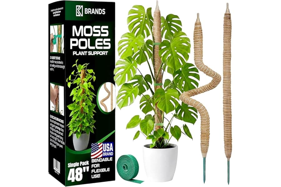 48 Inch Bendable Moss Pole for Monstera & Climbing Plants