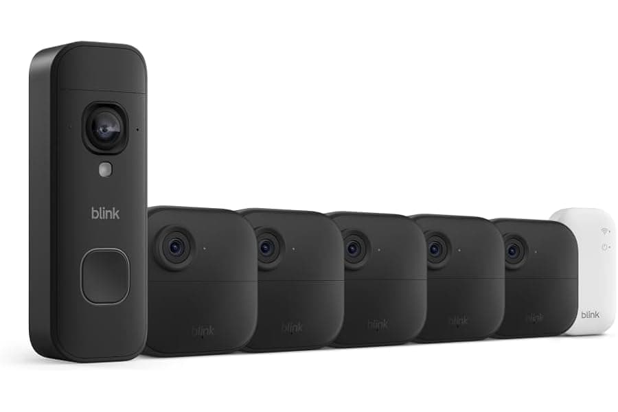 Smart Home Security Bundle: 5 Battery Cameras & Doorbell