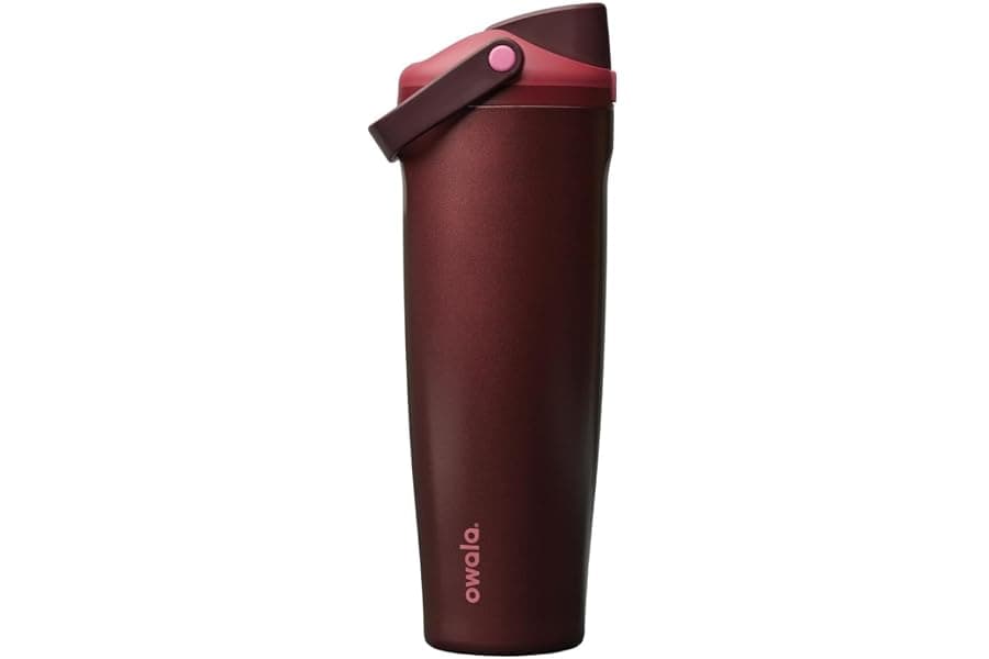 Insulated Water Bottle with Built-In Straw for Active Lifestyles