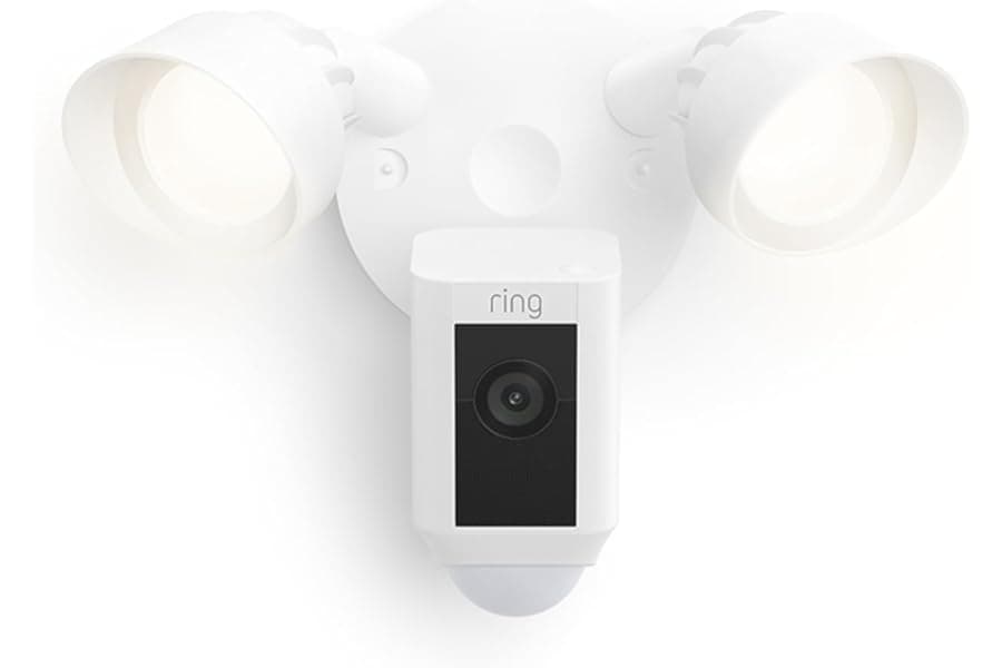 Motion-Activated Outdoor Security Camera with Floodlights