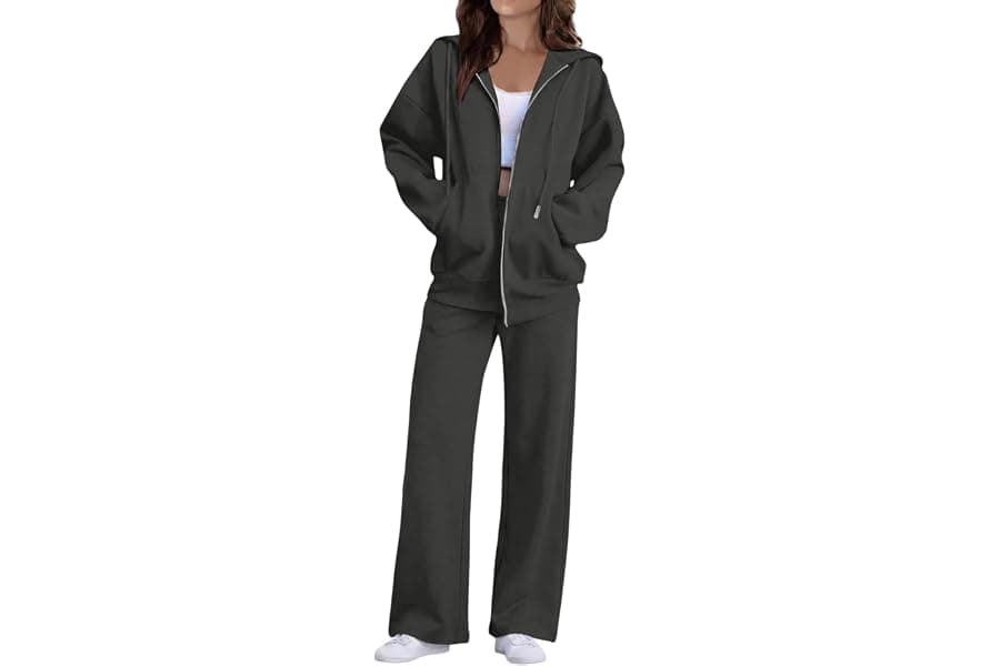 Women's Zip Up Hoodie and Sweatpants Set