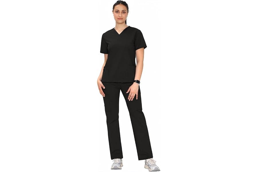 Women's Medical Scrubs with Pockets & Elastic Waist