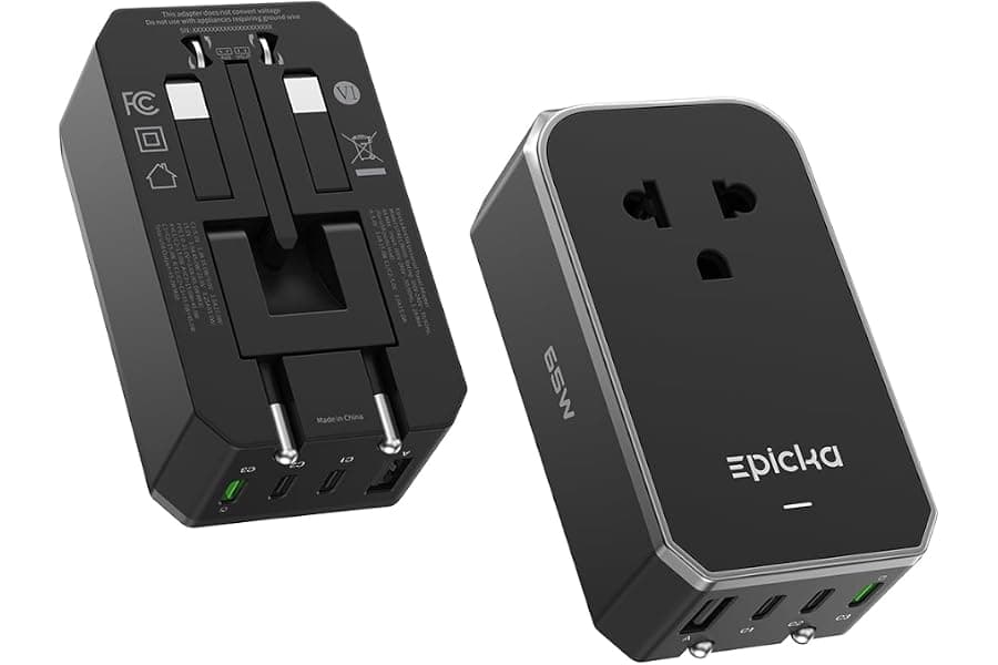 65W Universal Travel Adapter With 4 USB Ports