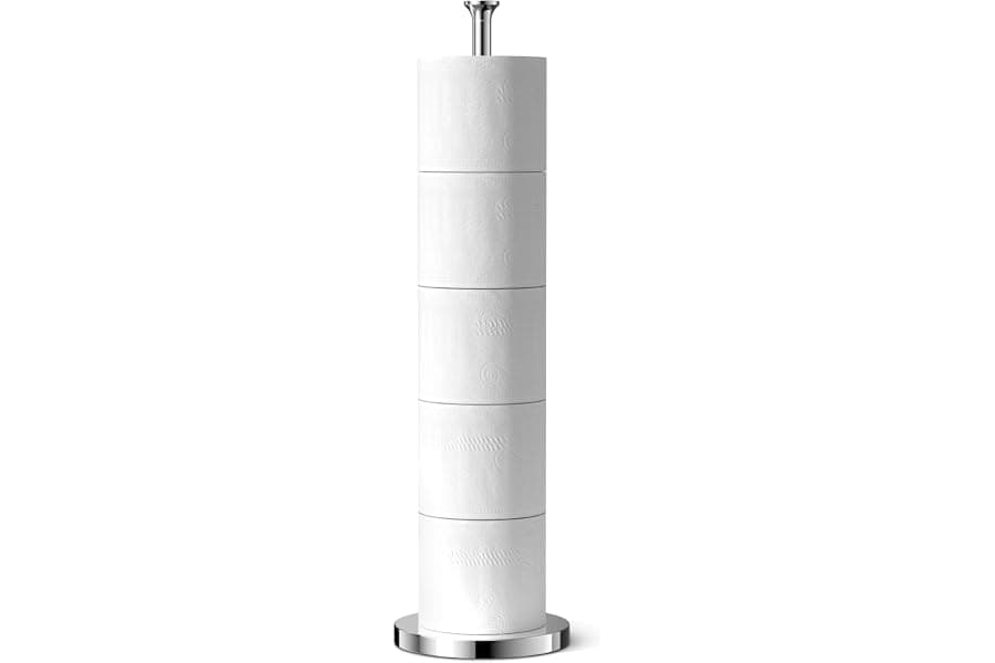 Modern Toilet Paper Holder Stand with Storage