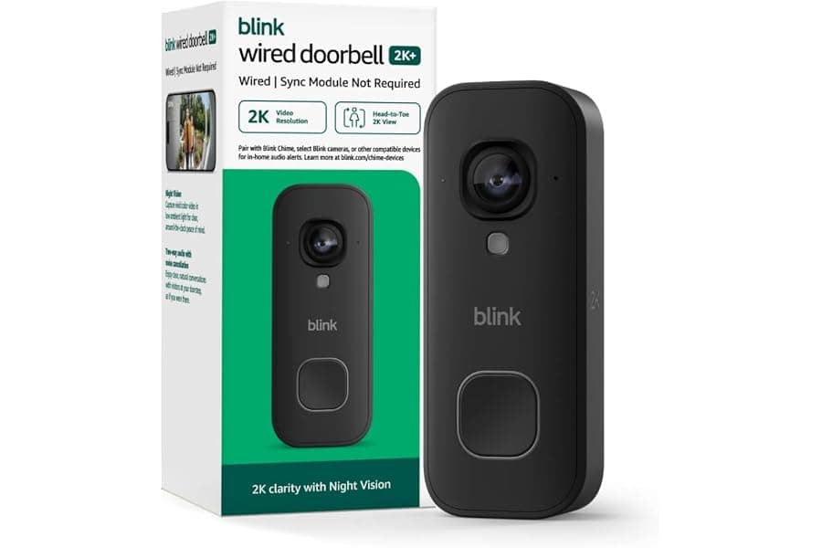 Hardwired 2K Video Doorbell with Smart Alerts