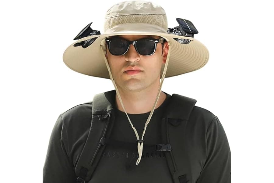 Solar Powered Sun Hat with Built-in Fan