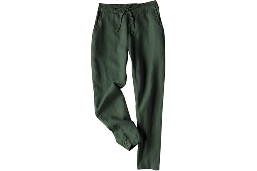 High-Waisted Linen Beach Pants for Women