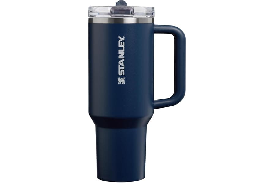 Insulated 40oz Tumbler with Built-In Straw for Travel